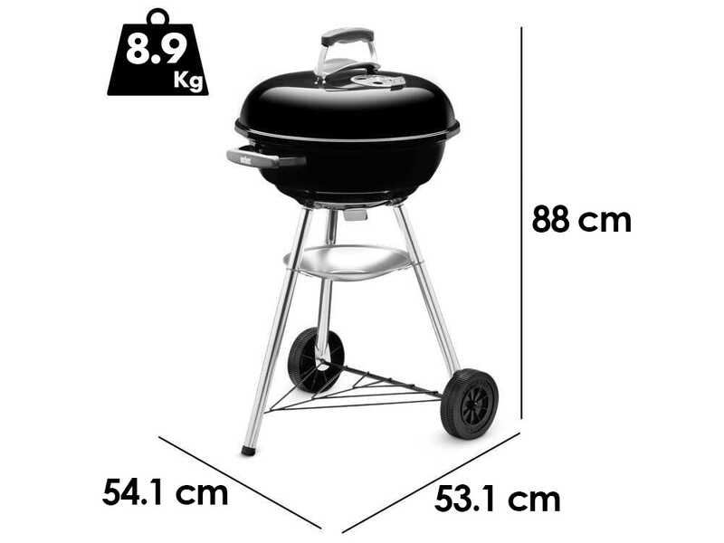 Weber Compact Kettle 47 Charcoal Barbecue - 47 cm Grid Diameter