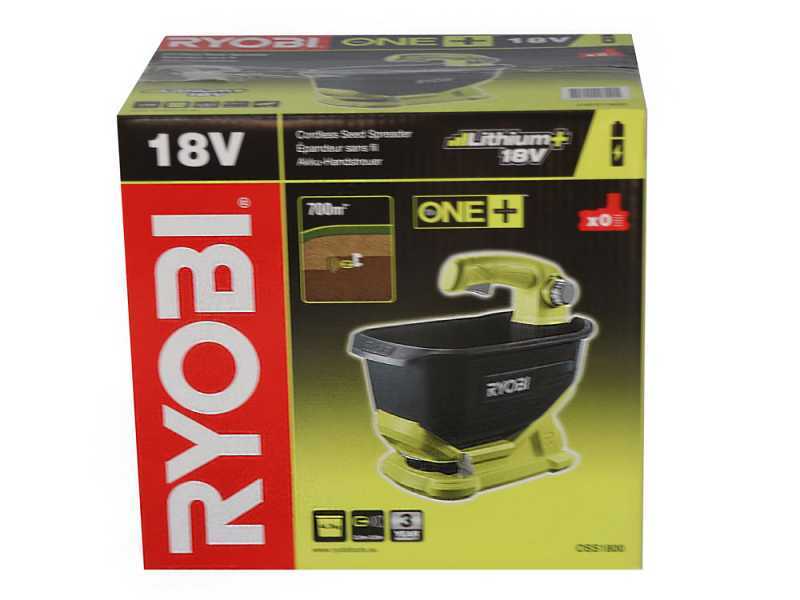 RYOBI OSS1800 Battery-powered Spreader - 18V - BATTERY AND BATTERY CHARGER NOT INCLUDED