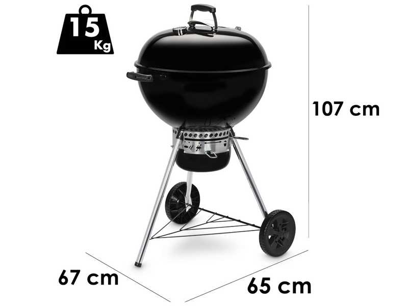Weber Kettle E-5730 BLK Charcoal Barbecue  - 57 cm Grid Diameter
