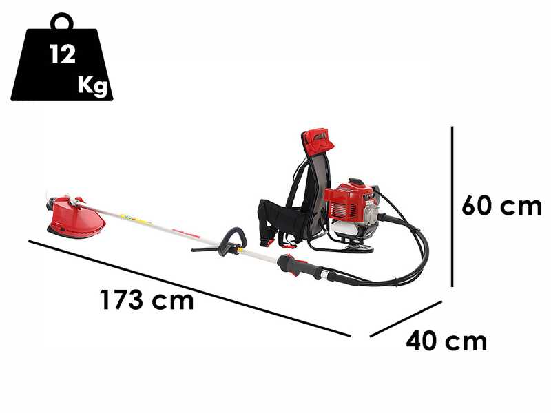 Kawasaki TJ 53 E ZP - Professional Backpack Brush Cutter - Blue Bird Rod