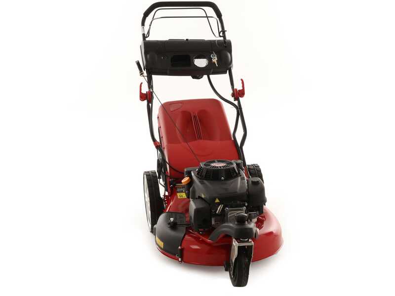 GeoTech Pro S58-3 BMSWGE L225 Self-propelled Petrol Lawn Mower, Swiveling Single Wheel - Electric Start
