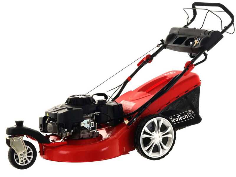 GeoTech Pro S58-3 BMSWGE L225 Self-propelled Petrol Lawn Mower, Swiveling Single Wheel - Electric Start