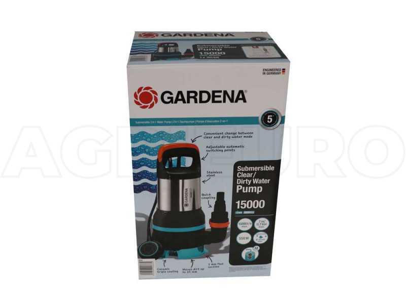 Submersible Pump for dirty and clear water Gardena 2 in 1 - 15000 - art. 9048-20 - in STAINLESS STEEL
