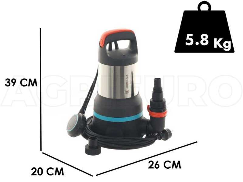 Submersible Pump for dirty and clear water Gardena 2 in 1 - 15000 - art. 9048-20 - in STAINLESS STEEL