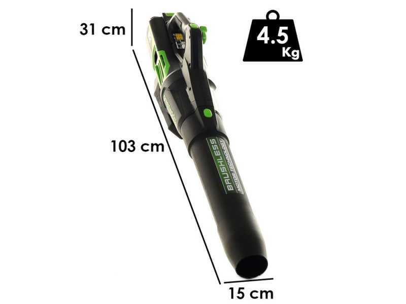 Greenworks GD60AB 60V Axial Battery-powered Leaf Blower - with 4 Ah/60 V Battery