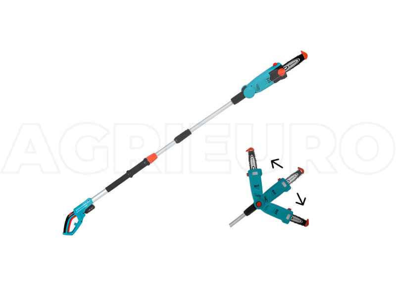 Gardena TCS 20/18V P4A Battery-powered Pruner with Telescopic Pole - BATTERY AND BATTERY CHARGER NOT INCLUDED