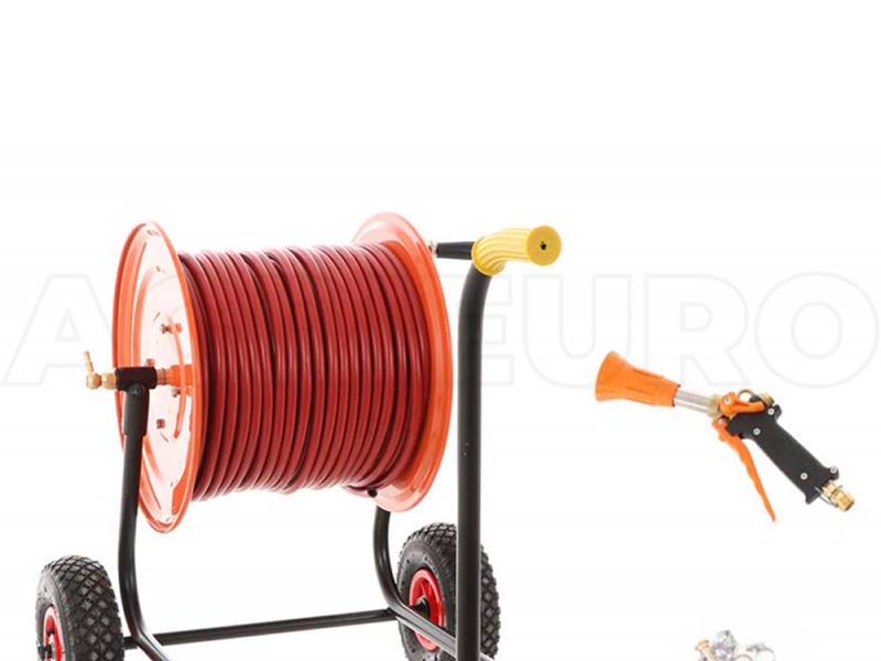 Fire Reel Drum with 20mm 30 m Hose and SS Heavy Duty Shut Off Nozzle :  : Garden & Outdoors