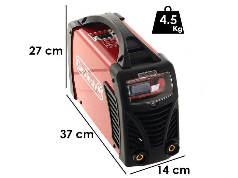 Inverter Electrode Welding Machine in direct current DC GeoTech WM-200 F - 200A - with MMA Kit