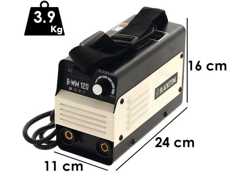 Inverter Electrode Welding Machine in direct current DC Blackstone B-WM 120  - 120 A - with MMA Kit