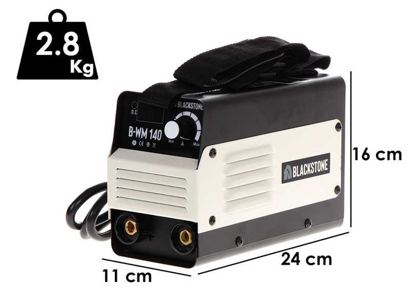 Inverter Electrode Welding Machine in direct current DC Blackstone B-WM 140 - 140 A - with MMA Kit