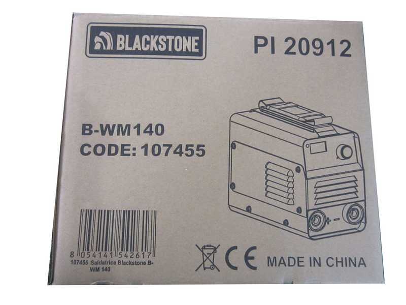 Inverter Electrode Welding Machine in direct current DC Blackstone B-WM 140 - 140 A - with MMA Kit