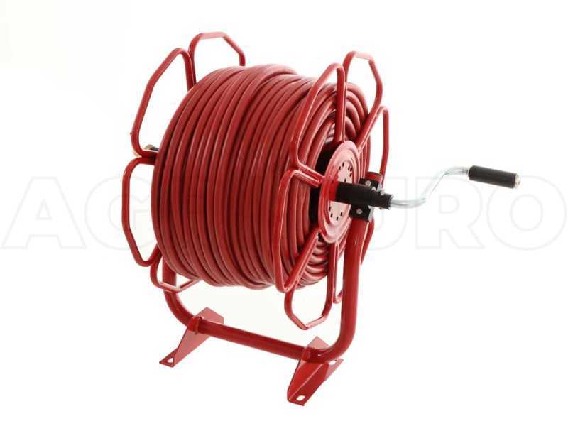 Spraying Hhose Reel with Rounded Cart with 100 mt Hose - 40 bar &ndash; with Mitra Professional Lance for tall trees