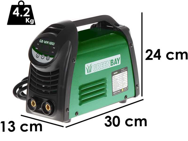 Inverter Electrode Welding Machine in direct current DC GREENBAY GB-WM 180J - 180A - with MMA Kit