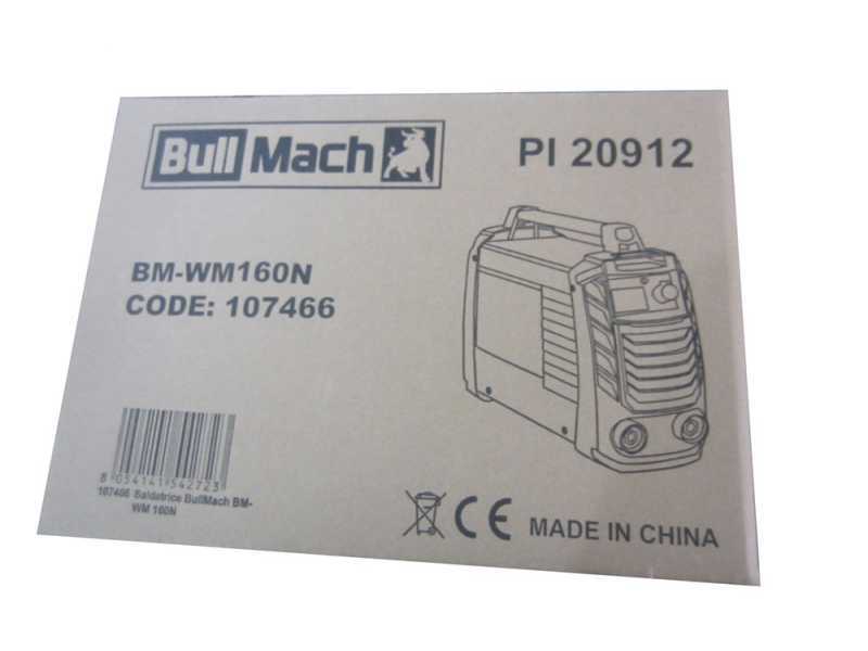 Inverter Electrode Welding Machine in direct current BullMach BM-WM 160N - 160A - with MMA Kit