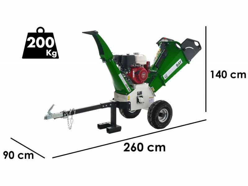GreenBay GB-WRC 120 HE - Professional petrol garden shredder - 13 HP Honda GX390 engine