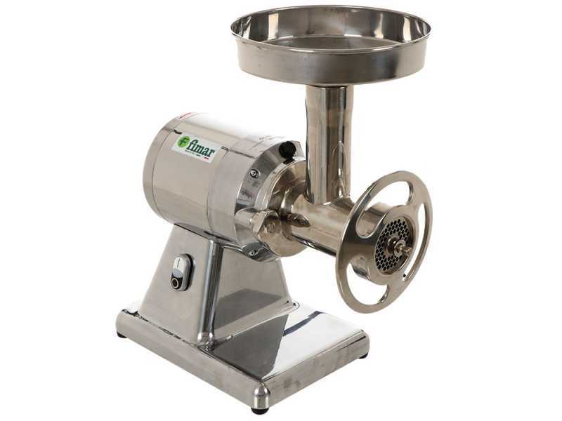 FIMAR TC22TE Electric Meat Mincer - Removable Grinding Unit and Body in Aluminium - Three-phase 400V/ 1.5 hp