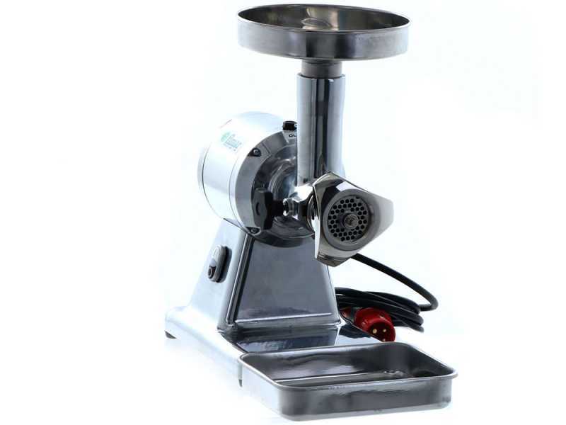 FIMAR TC12S Electric Meat Mincer - Stainless Steel Removable Grinding Unit- Three-phase - 400V / 1.0 hp