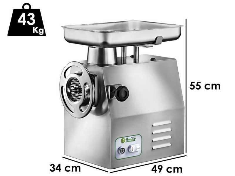 FIMAR TC32RS Electric Meat Mincer - Body and Grinding Unit in Stainless Steel - Three-phase - 400 V / 3 hp