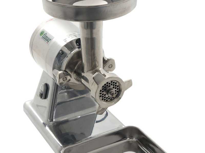 FIMAR TC12TS Electric Meat Mincer - Body in Polished Aluminium - Stainless Steel Removable Grinding Unit - Single-phase - 230 V / 1.5 hp