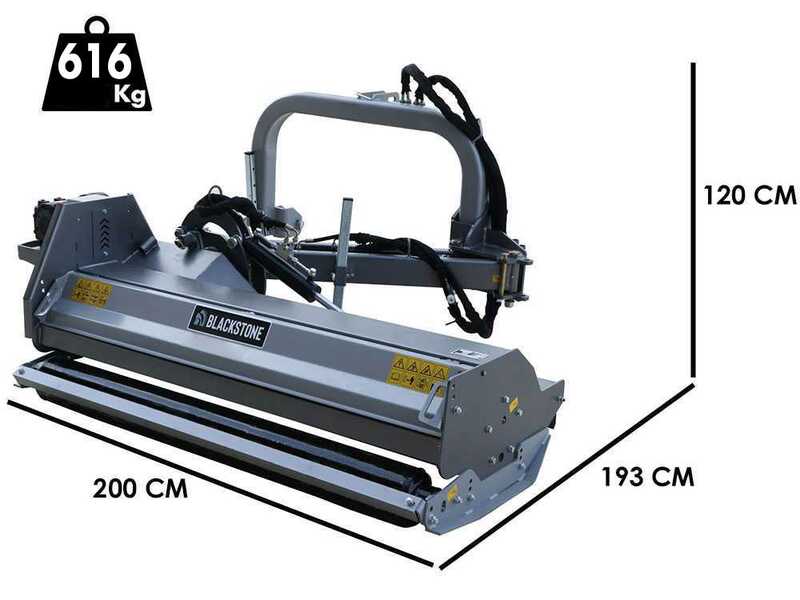 BlackStone BVH 160 H - Tractor-mounted side verge flail mower with Arm - Heavy Series