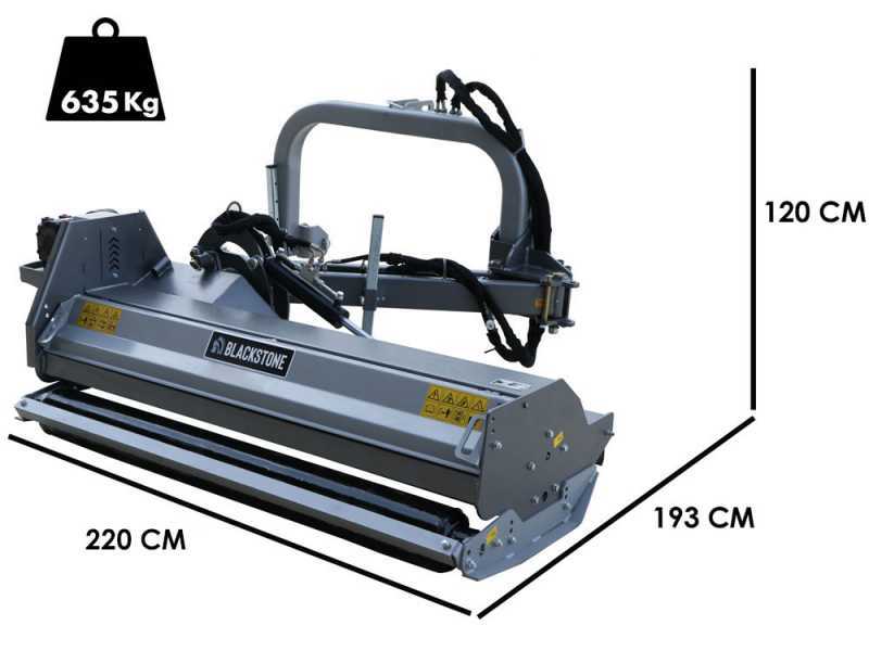 BlackStone BVH 180 H - Tractor-mounted side verge flail mower with Arm - Heavy Series