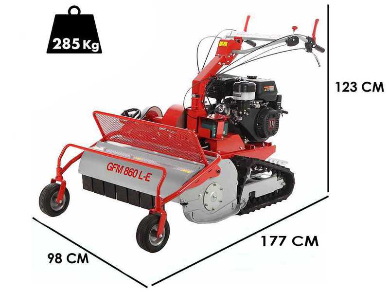 GeoTech-Pro GFM 860 L-E - Professional Hammer Rough Cut Mower -  Loncin G420FD