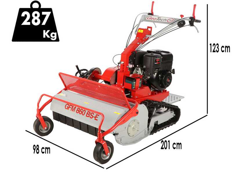 GeoTech-Pro GFM 860 BS-E - Professional Hammer  Rough Cut Mower - B&amp;S XR2100