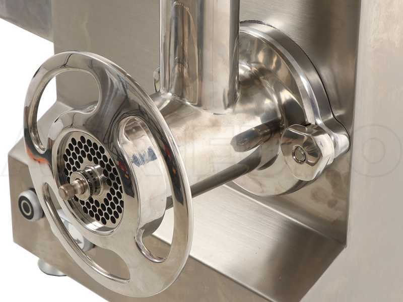 FIMAR TC22AT Electric Meat Mincer - with Integrated Grater - Removable Grinding Unit in Stainless Steel - Three-phase - 400 V / 1.5 hp