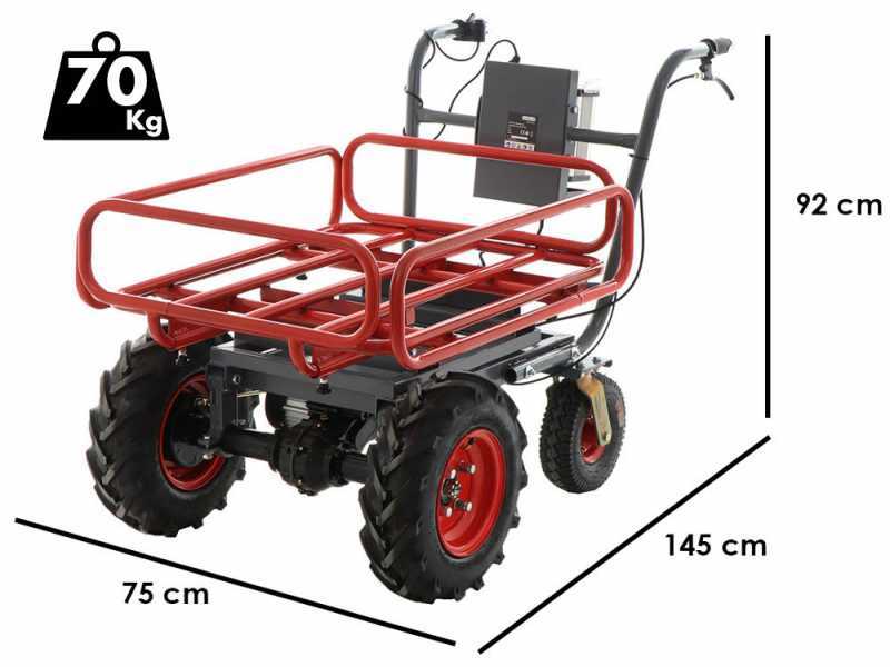 Geotech CAR 300T-T PLUS Electric Battery-powered Wheelbarrow - 40V Battery 6 Ah