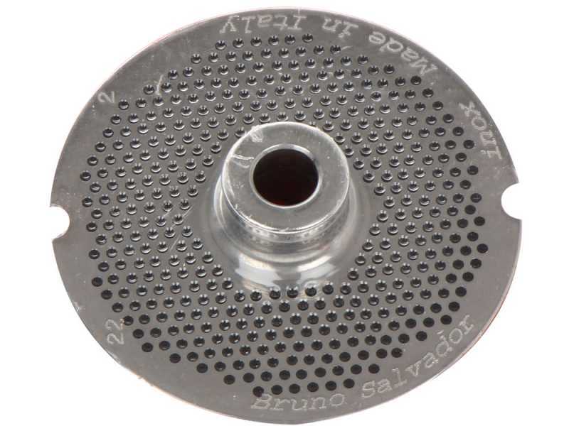 Die Plate for N.22 Meat Mincer - &Oslash; 2 mm holes - Die Plate Diameter 82 mm