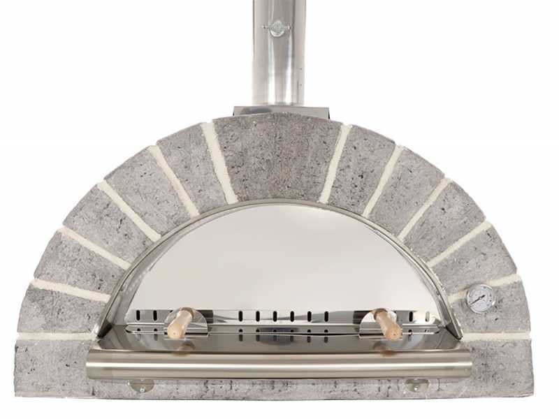 AgriEuro Top-Line Family Stone Grigio - Outdoor Wood-fired Pizza Oven 80X60 - 4 Pizzas