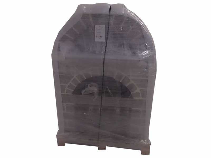 AgriEuro Top-Line Family Stone Grigio - Outdoor Wood-fired Pizza Oven 80X60 - 4 Pizzas