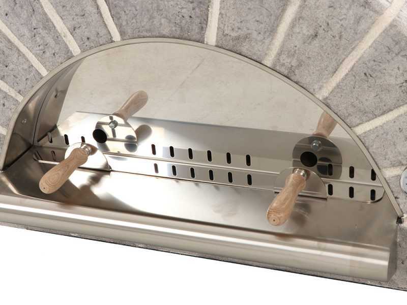 AgriEuro Top-Line Family Stone Grigio - Outdoor Wood-fired Pizza Oven 80X60 - 4 Pizzas