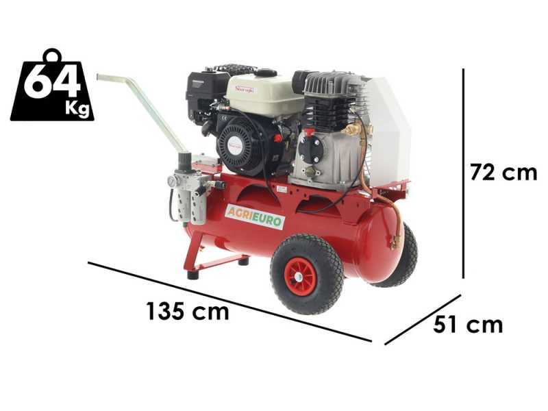 Krisone 580 Petrol Engine-driven Air Compressor - 6,5 HP Sbaraglia Engine