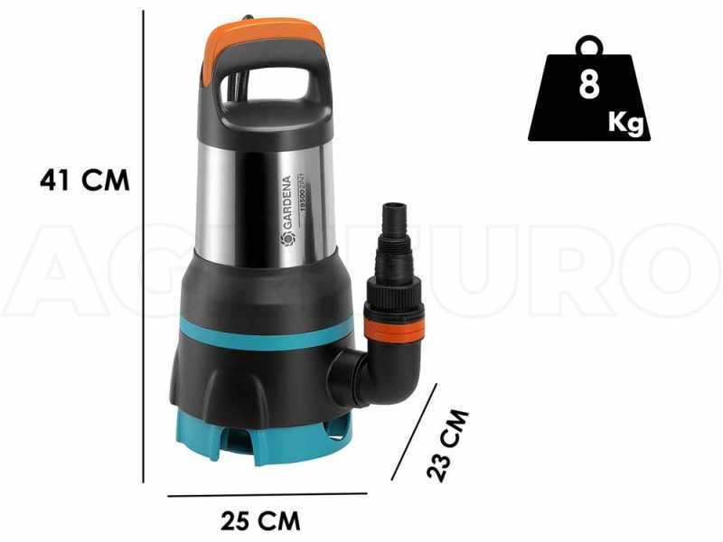 Gardena Acquasensor 19500 2 in 1 Pump for dirty and clean water - Stainless steel