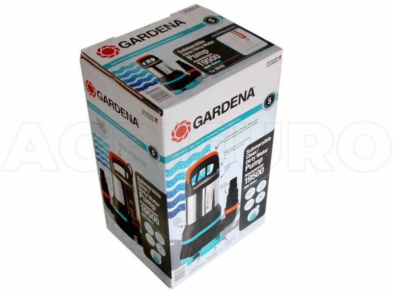 Gardena Acquasensor 19500 2 in 1 Pump for dirty and clean water - Stainless steel