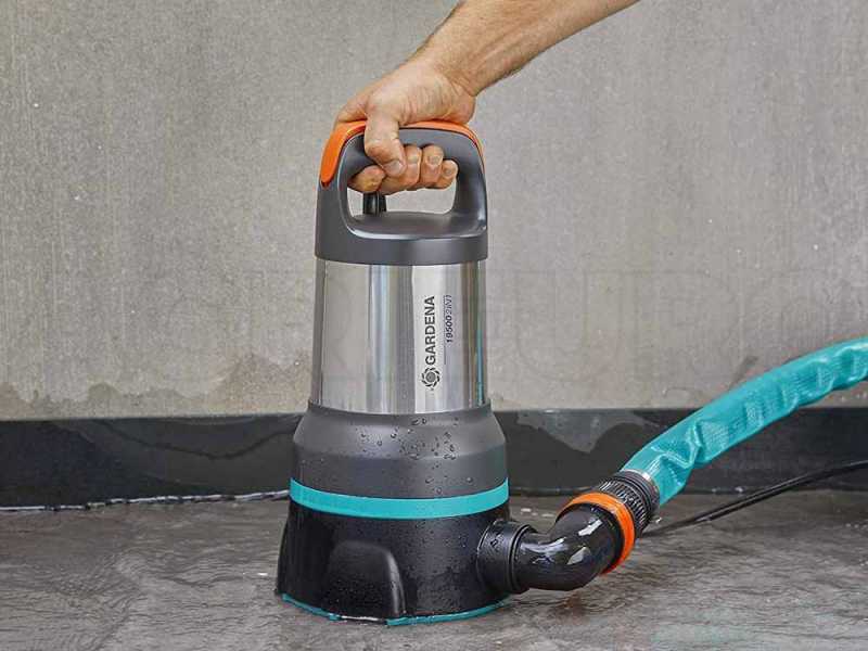 Gardena Acquasensor 19500 2 in 1 Pump for dirty and clean water - Stainless steel