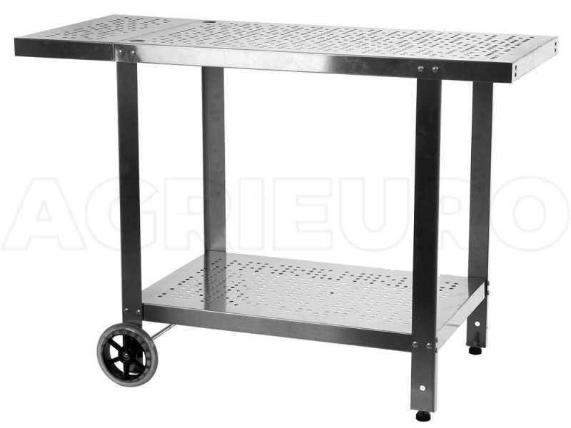 Stainless Steel Top Trolley with Rubber Wheels