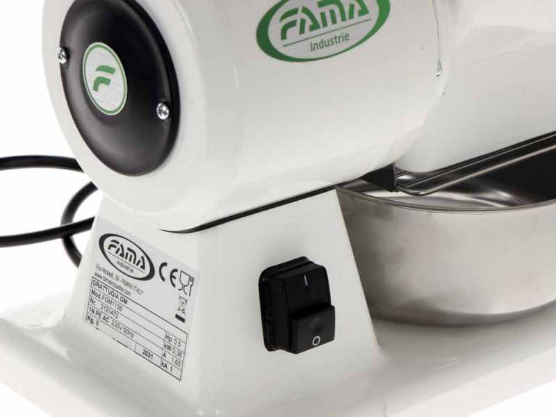 Fama Mignon GM Bianco - Professional Electric Polished Aluminium Grater - 380W
