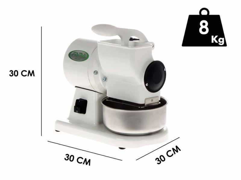 Fama Mignon GM Bianco - Professional Electric Polished Aluminium Grater - 380W