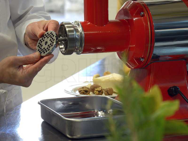 FAMA TG12 RETR&Ograve; Electric Meat Mincer - Grinding Unit in Food-grade cast iron - Three-phase - 1.0HP/400V