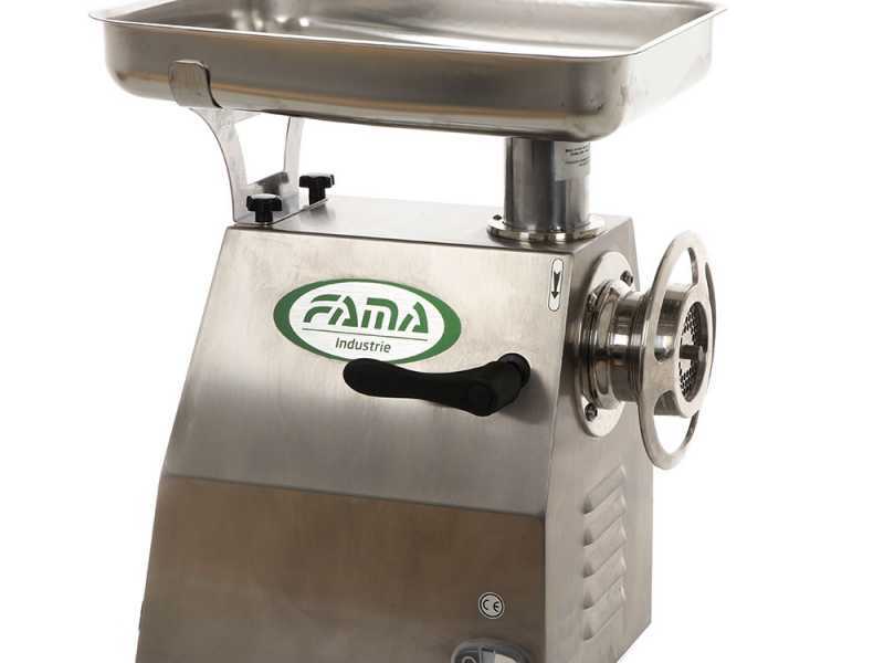 FAMA TI22R Electric Meat Mincer - Body and Grinding Unit in Stainless Steel - Three-phase - 400 V/2.0 hp