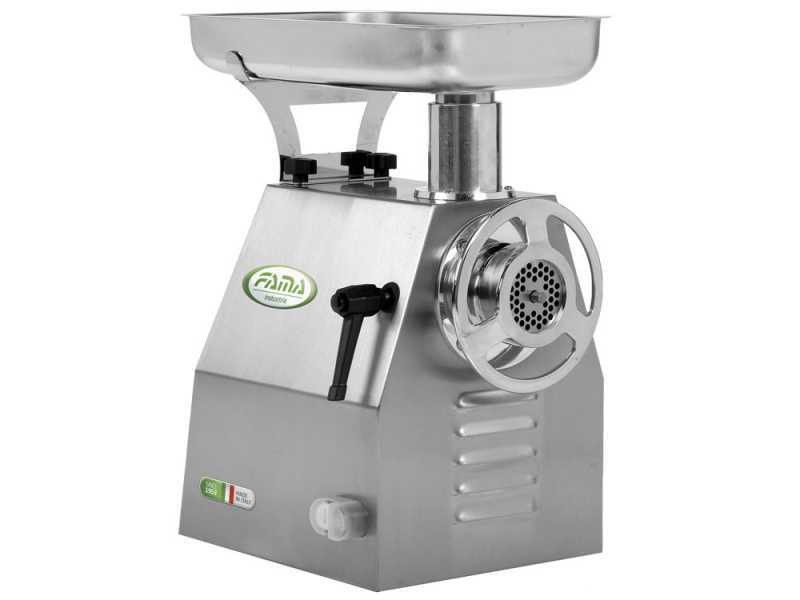 FAMA TI22R Electric Meat Mincer - Body in Stainless Steel - Grinding Unit in Food-grade Cast Iron - Single-phase - 230 V/2.0 hp