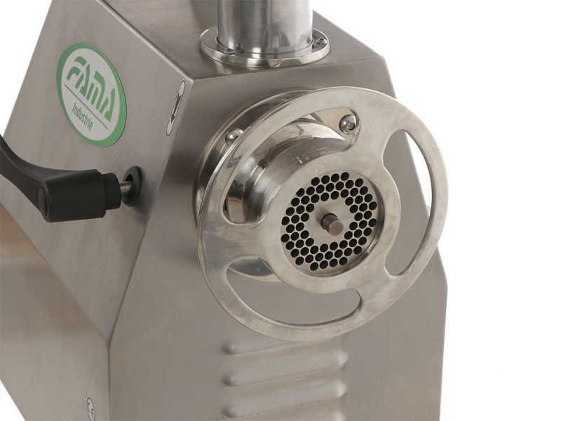 FAMA TI22R Electric Meat Mincer - Body in Stainless Steel - Grinding Unit in Food-grade Cast Iron - Single-phase - 230 V/2.0 hp