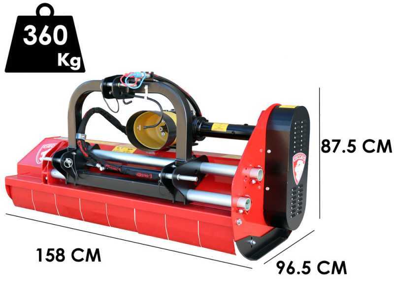 Ceccato Trincione 380 - T1400ID - Tractor-mounted Flail Mower - Medium-light Series - Hydraulic Shift