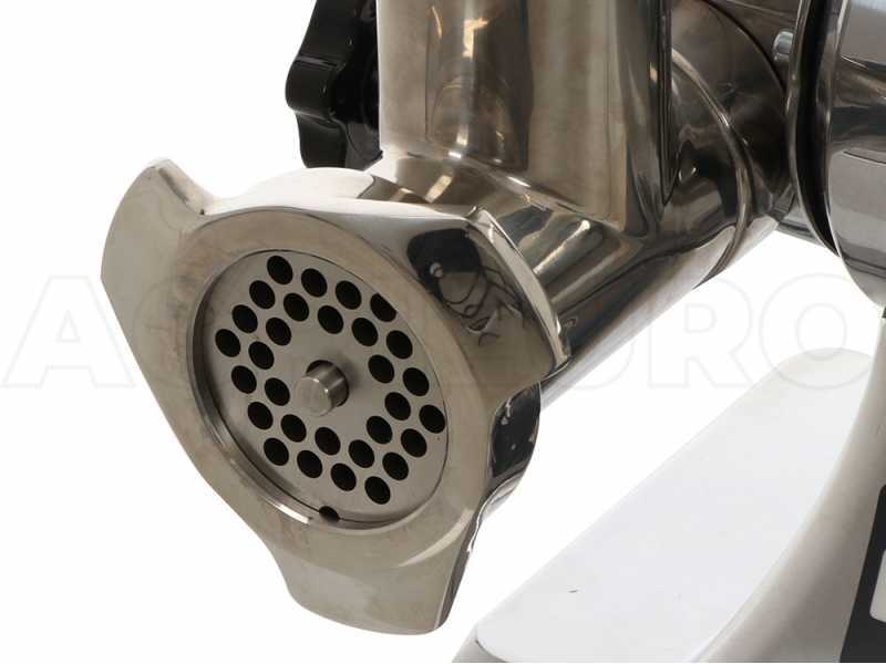 FAMA TS8 Electric Meat Mincer - Body in Polished Aluminium - Stainless Steel Grinding Unit - 0.5HP/230V