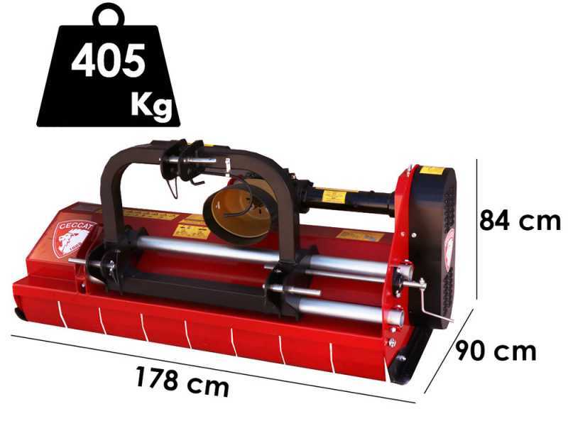 Ceccato Trincione 380 - T1600M - Tractor-mounted Flail Mower - Medium-light Series - Manual Shift