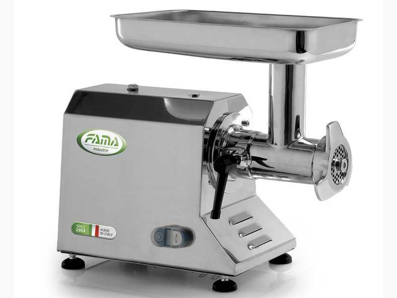 FAMA TIK12 UNIKO Electric Meat Mincer - Stainless Steel Body and Removable Grinding Unit - Three-phase - 400 V / 1.0 hp