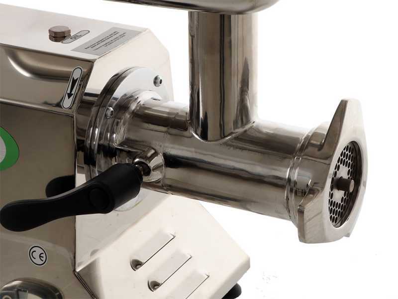 FAMA TIK12 UNIKO Electric Meat Mincer - Stainless Steel Body and Removable Grinding Unit - Single-phase - 230 V / 1.0 hp