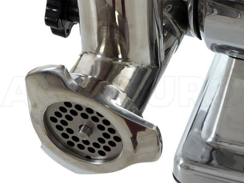 FAMA TG8 Electric Meat Mincer - with Integrated Grater - Removable Grinding Unit in Food-grade Aluminium- Single-phase - 0.5HP/230V